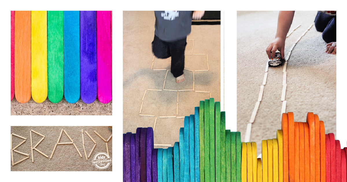 10+ activités d'intérieur amusantes avec un sac de bâtons de popsicle