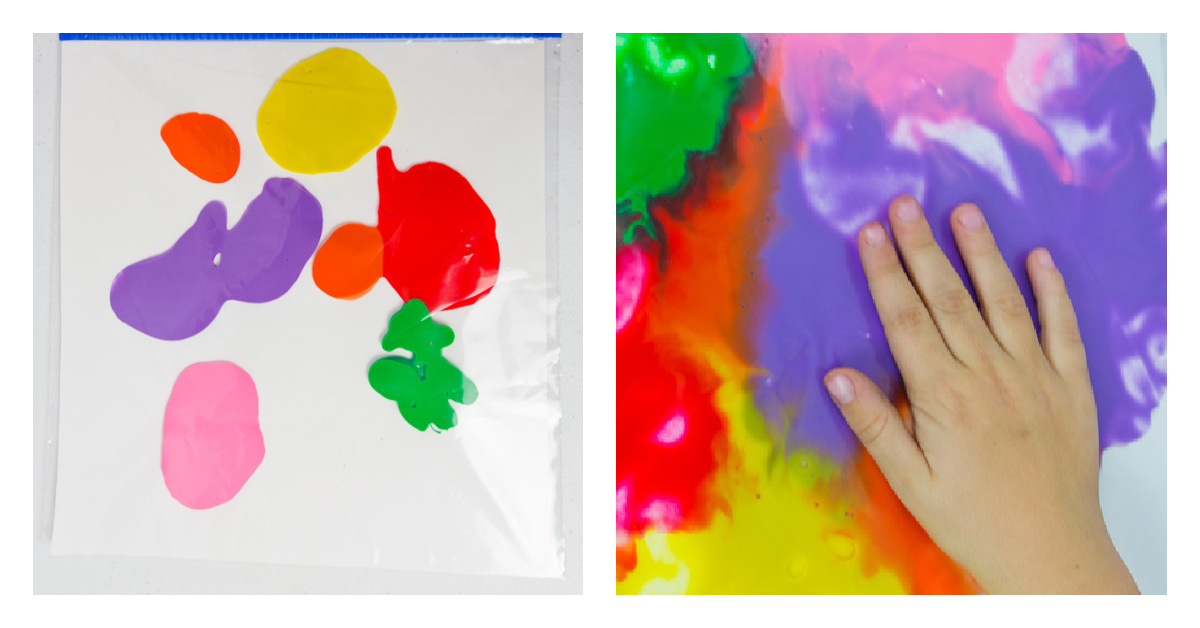 Peinture au doigt sans gâchis pour les tout-petits… Oui, pas de gâchis !