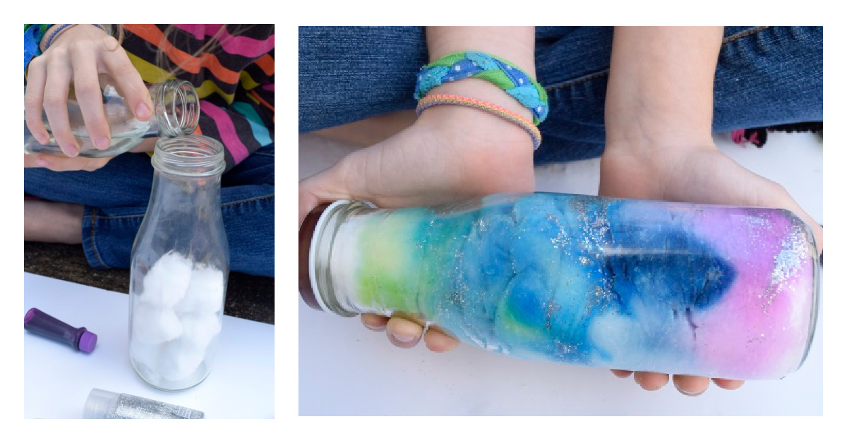 Comment faire un pot de galaxie scintillant bricolage