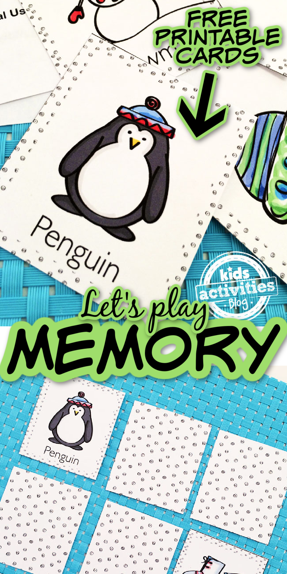 Jeu de mémoire imprimable gratuit pour les enfants d'âge préscolaire de Kids Activities Blog