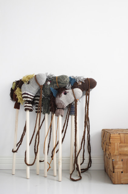 Jouets de cheval en forme de chaussette faits maison pour les enfants de Mummo