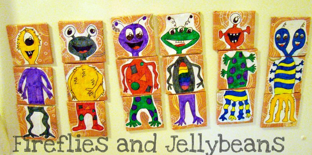 mélangez et assortissez les aimants monstres du blog Fireflies and jellybeans