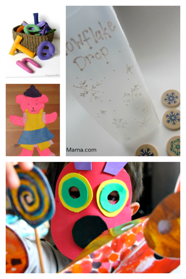 Plus de cadeaux que vous pouvez faire pour les enfants de 2 ans Lettres abc farcies, jeu de chute de flocons de neige, habiller un ours, petit masque de chenille affamé