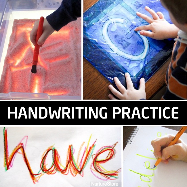 activités de pratique de l'écriture manuscrite pour les tout-petits