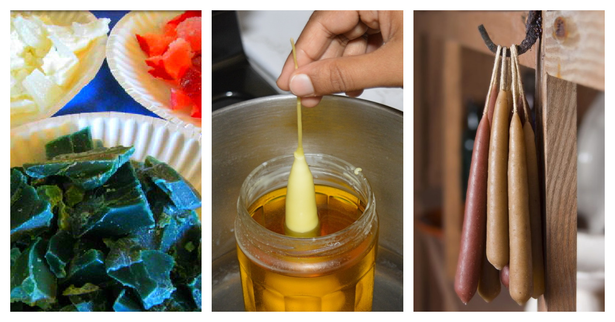 Comment faire des bougies trempées à la maison avec des enfants