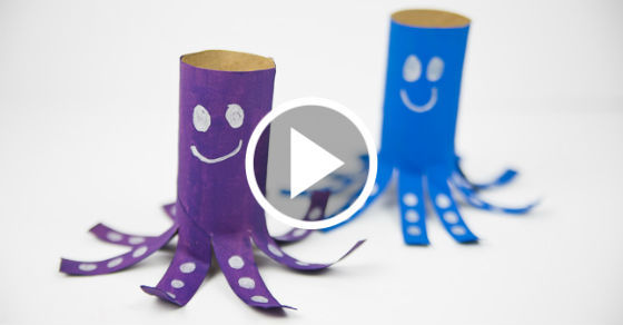 Artisanat en rouleau de papier toilette {Faire une adorable pieuvre}