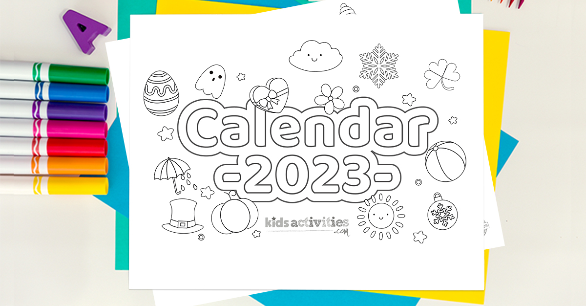 Calendrier imprimable pour les enfants 2023