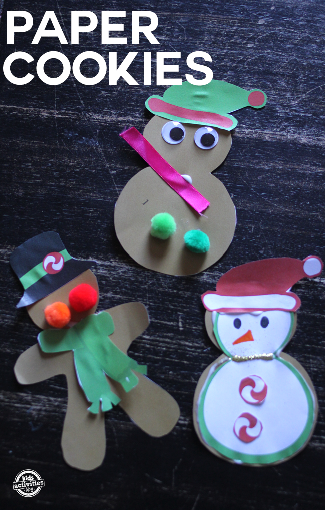 Impressions mignonnes de biscuits de Noël que vos enfants peuvent décorer