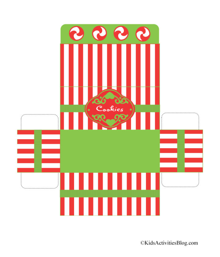 boîte de Noël pliable imprimable pour biscuits - Blog d
