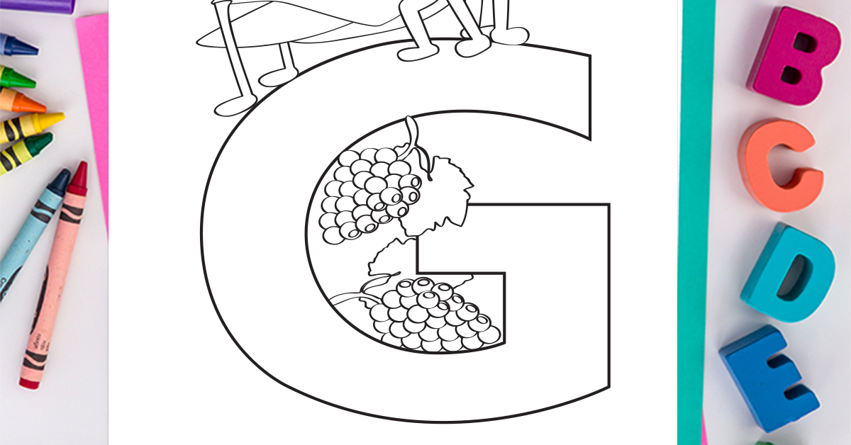 Coloriage Lettre G: Coloriage Alphabet Gratuit