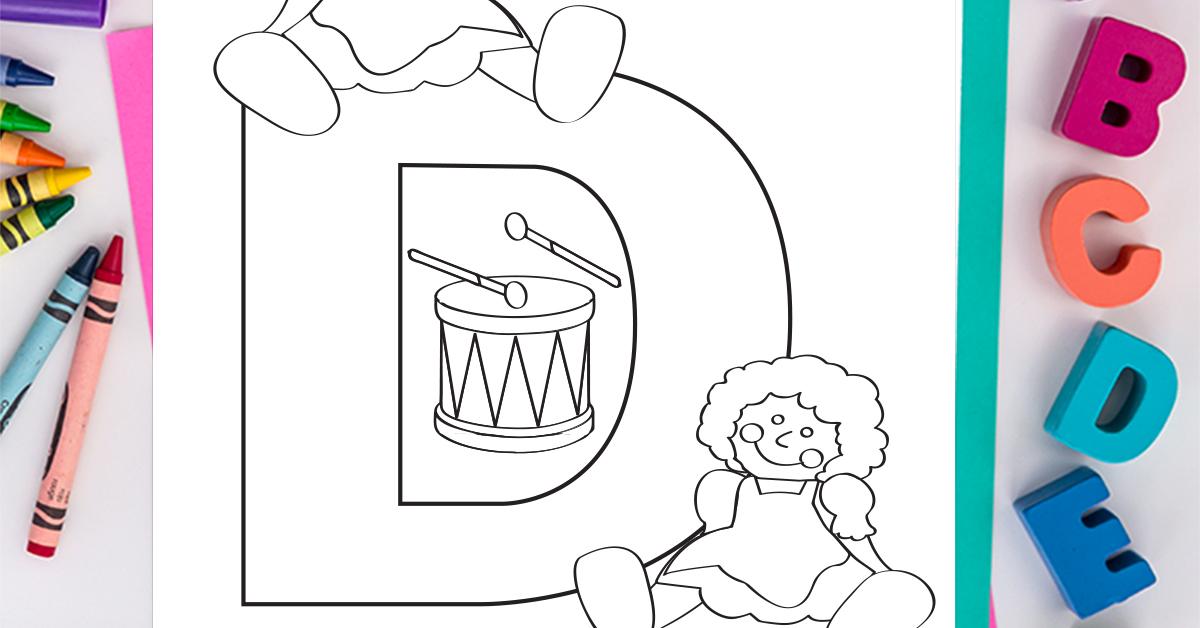 Coloriage Lettre D: Coloriage Alphabet Gratuit