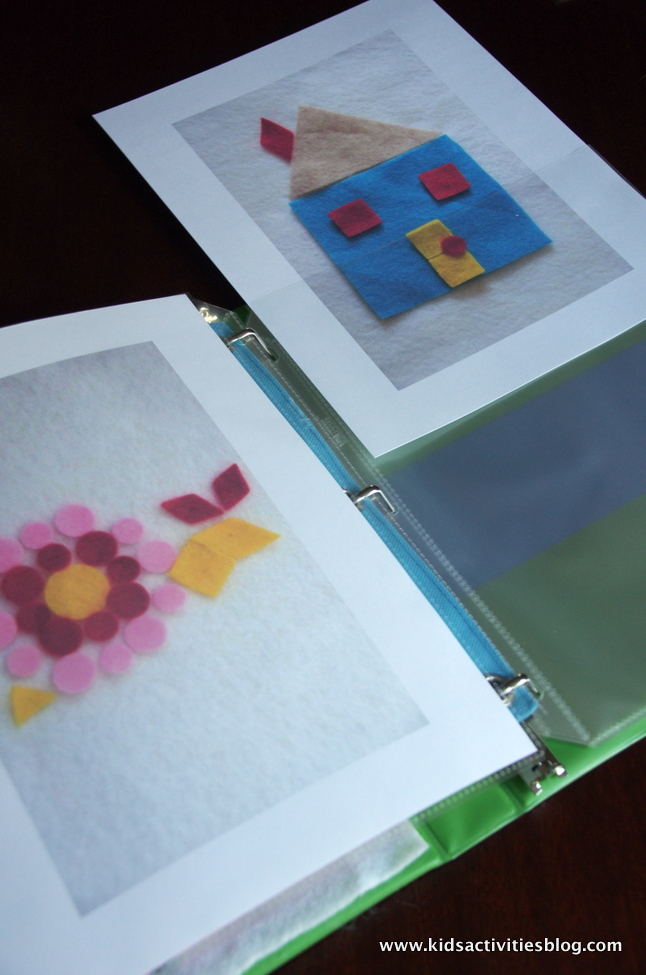 Classeur d'activités en feutre - étape 6 - Découpez les images pour qu'elles tiennent dans vos protecteurs de page de classeur transparents. - blog d'activités pour enfants