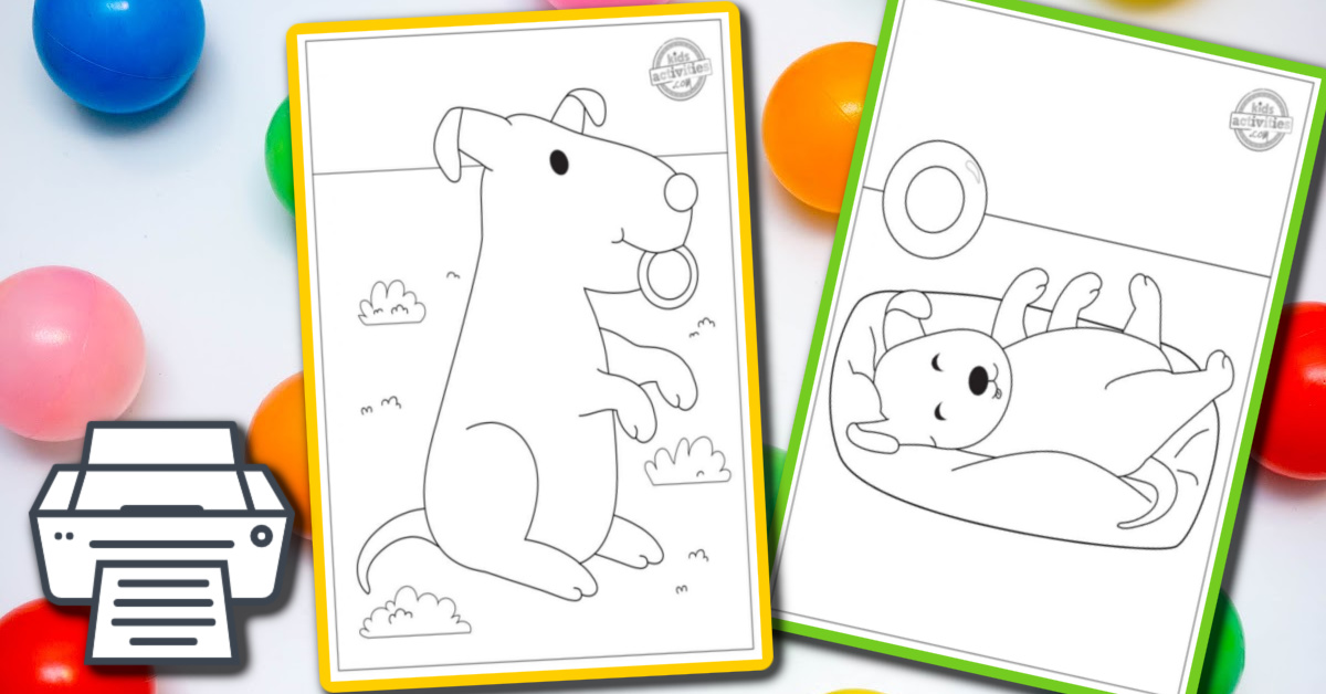 Adorables coloriages de chiots mignons gratuits