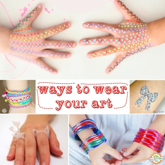 Girl Crafts - art corporel au henné - bracelets d'amitié, bagues de bricolage, bracelets joncs et faux tatouages