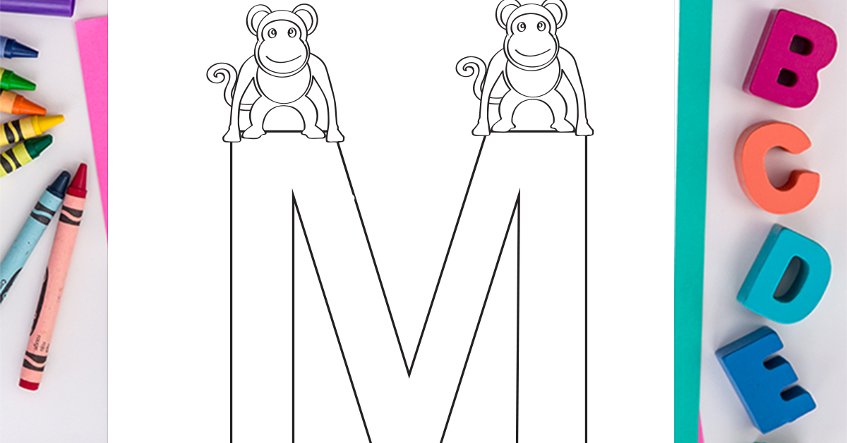 Coloriage Lettre M: Coloriage Alphabet Gratuit