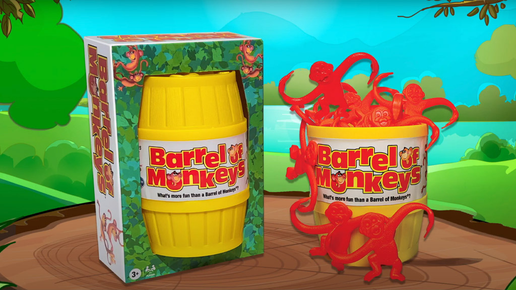 Barrel of Monkeys est un jeu classique qui mérite d'être revisité