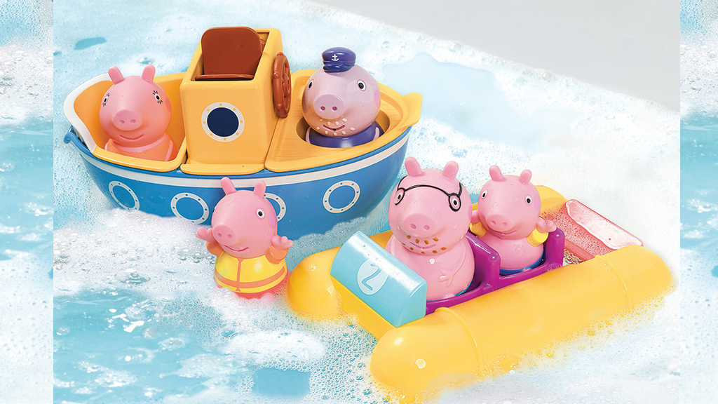 Le lot de bain Toomies Peppa Pig rend les bains amusants.