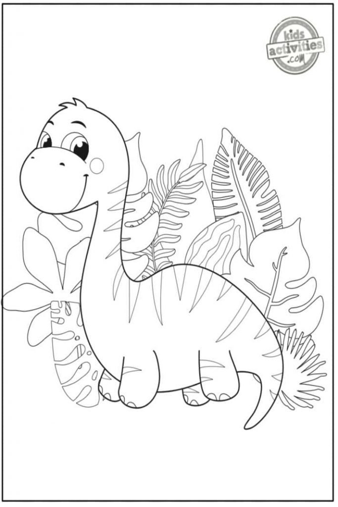 coloriage bébé dinosaure