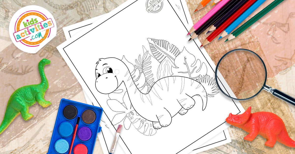 Coloriages de dinosaures mignons à imprimer