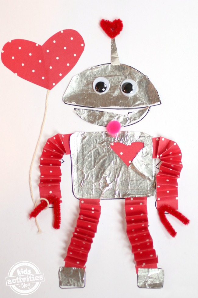 Coloriages Saint Valentin pour les enfants - Blog d'activités pour enfants - robot