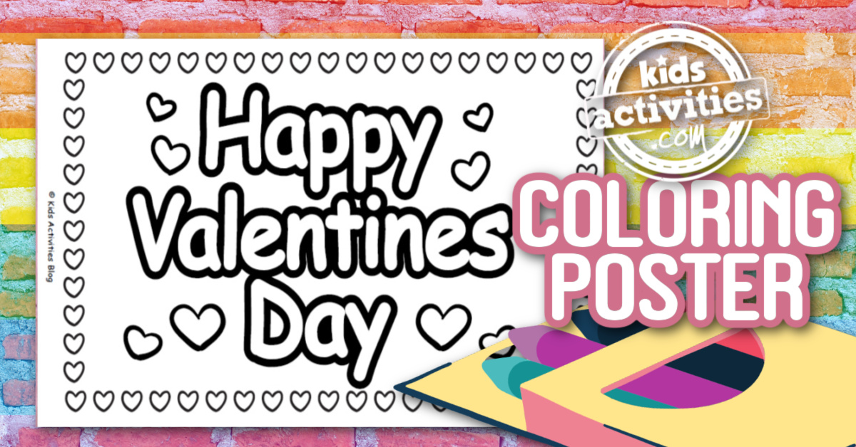 Imprimez cette affiche gratuite de la Saint-Valentin pour un GRAND plaisir de coloriage