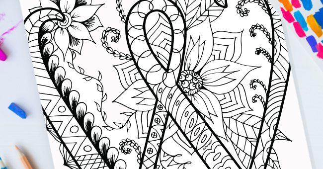Zentangle Lettre W Design – Imprimable Gratuit
