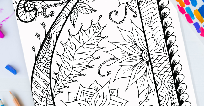 Zentangle Lettre U Design – Imprimable Gratuit