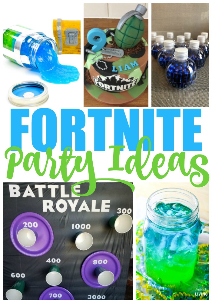 Idées de fête Fortnite - slime, gâteau, potions de bonbons, jeux et boissons