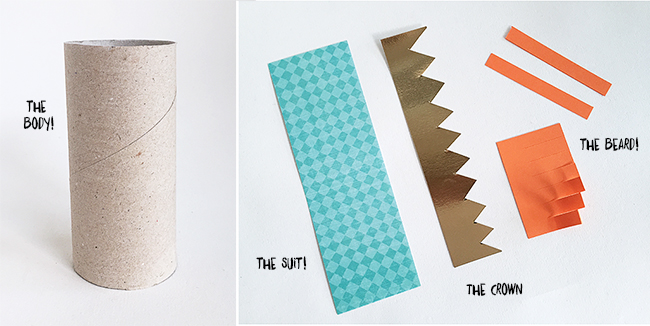 rouleau de papier toilette leprechaun fournitures d'artisanat - rouleau de papier toilette, trois types de papier de couleur illustrés