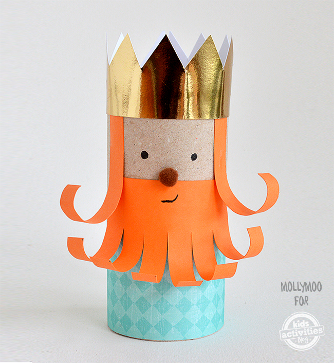 rouleau de papier toilette leprechaun craft - fini avec couronne et visage