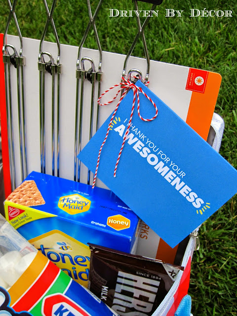panier d'été de fin d'année scolaire pour l'appréciation des enseignants de drive by decor