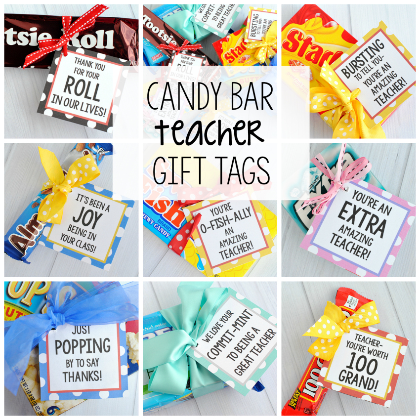 Des emballages amusants pour barres chocolatées pour l'appréciation des enseignants de Crazy Little Projects