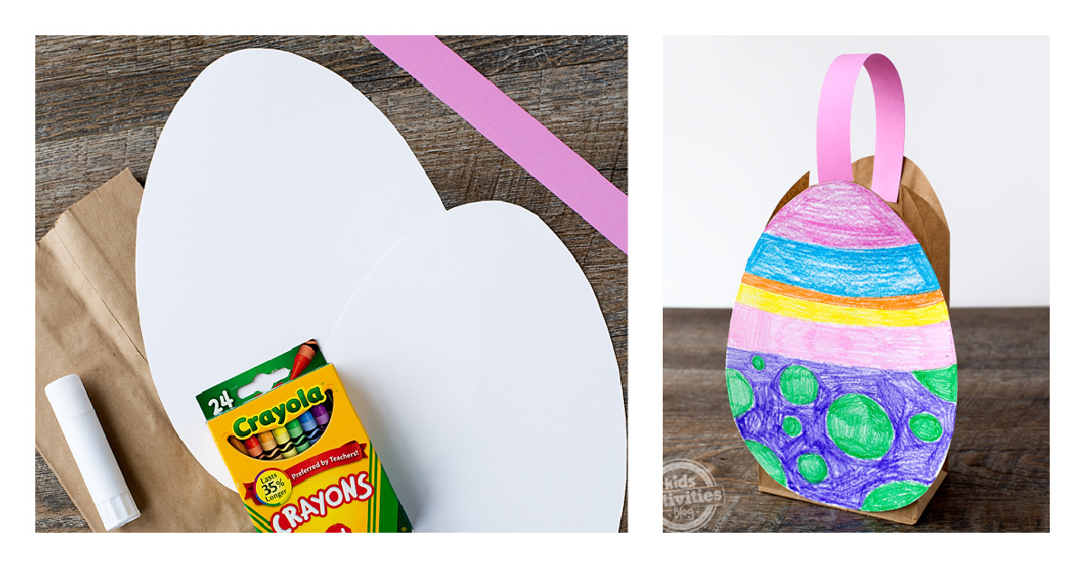 Faire un sac d'œufs de Pâques avec un sac à lunch