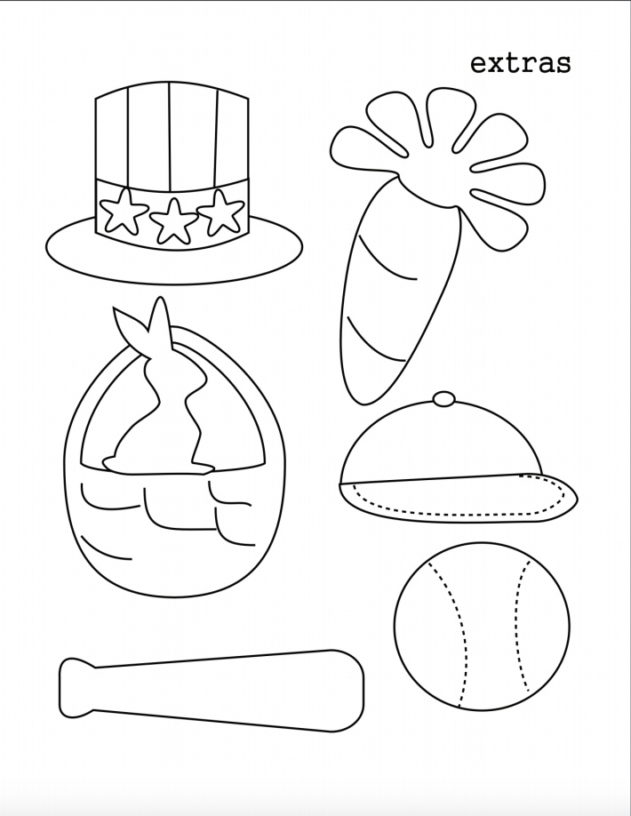 Page de coloriage des chapeaux d'oeufs et d'autres modèles d'artisanat d'accessoires - Blog d'activités pour enfants - fichiers pdf imprimables de modèle d'oeuf de Pâques