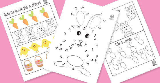 Feuilles de travail gratuites sur les activités de Pâques pour le plaisir préscolaire et pré-K !