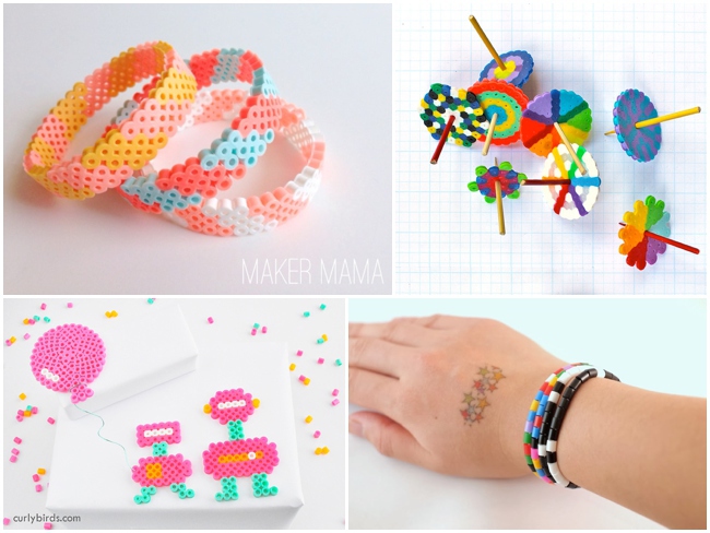 meilleur artisanat de perles perler - 4 sur la photo, y compris deux bracelets, des filateurs et de l'art