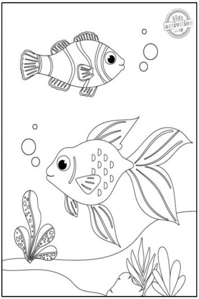 coloriage poisson clown