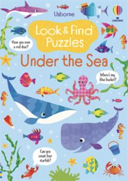 Couverture du livre de puzzle Usborne Under the Sea Look & Find