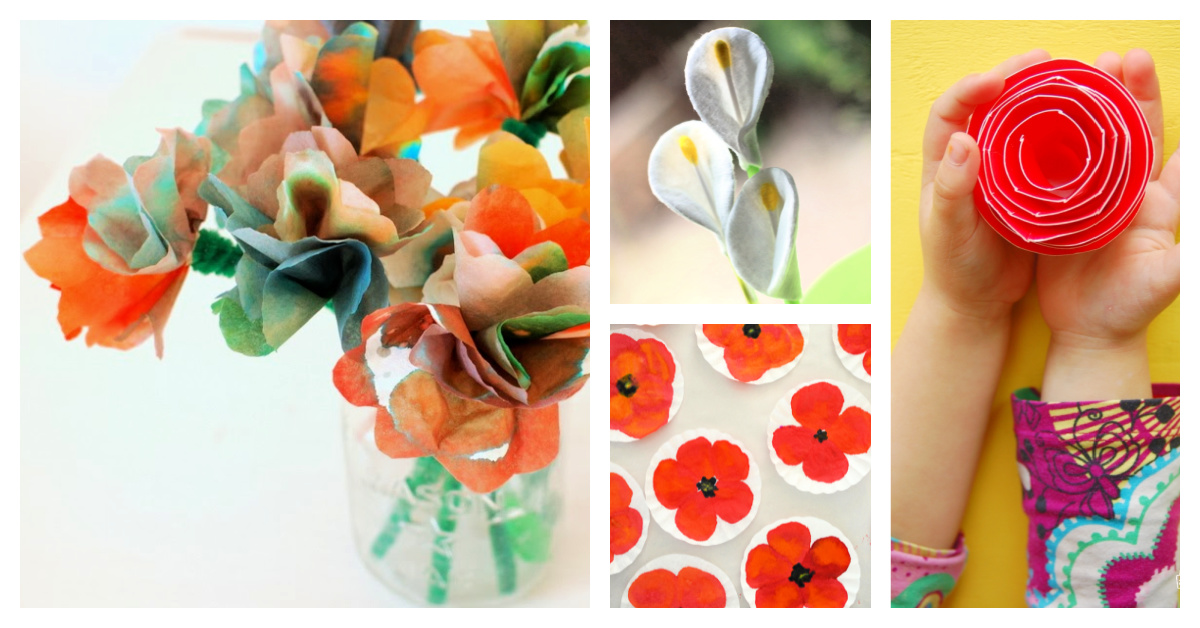 25 créations de fleurs super faciles et jolies pour les enfants