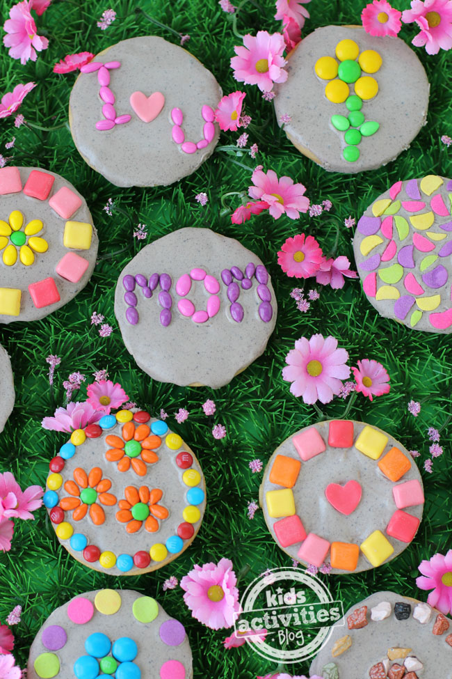 Biscuits aux pierres de jardin glacés