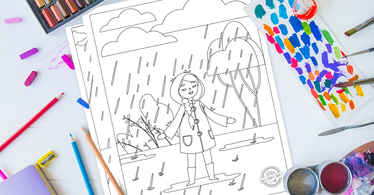 Coloriages de jour de pluie imprimables gratuits les plus mignons