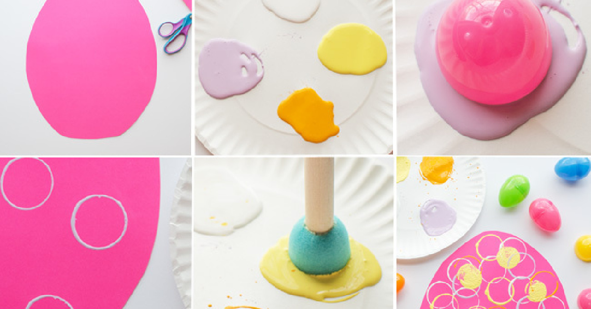 Artisanat d'œufs de Pâques préscolaire simple et amusant avec modèle d'œuf imprimable