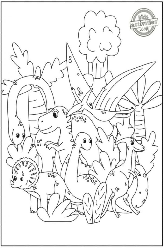 Doodle de dinosaure mignon