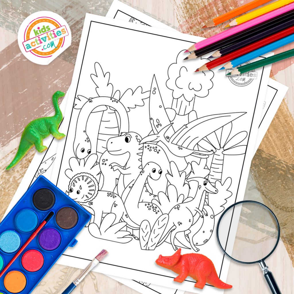 griffonnage de dinosaure facile