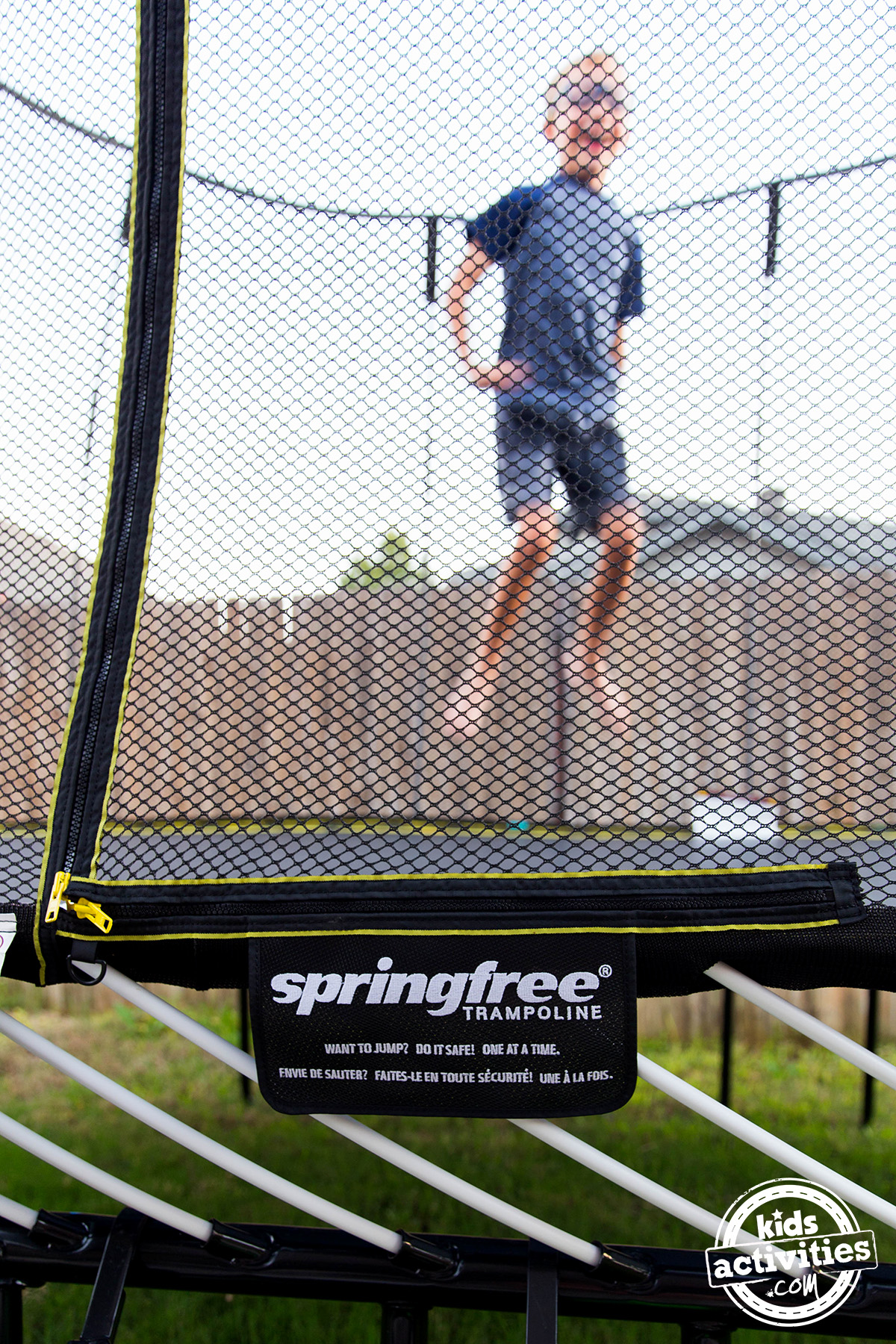 fermeture à glissière pour trampoline sans ressort
