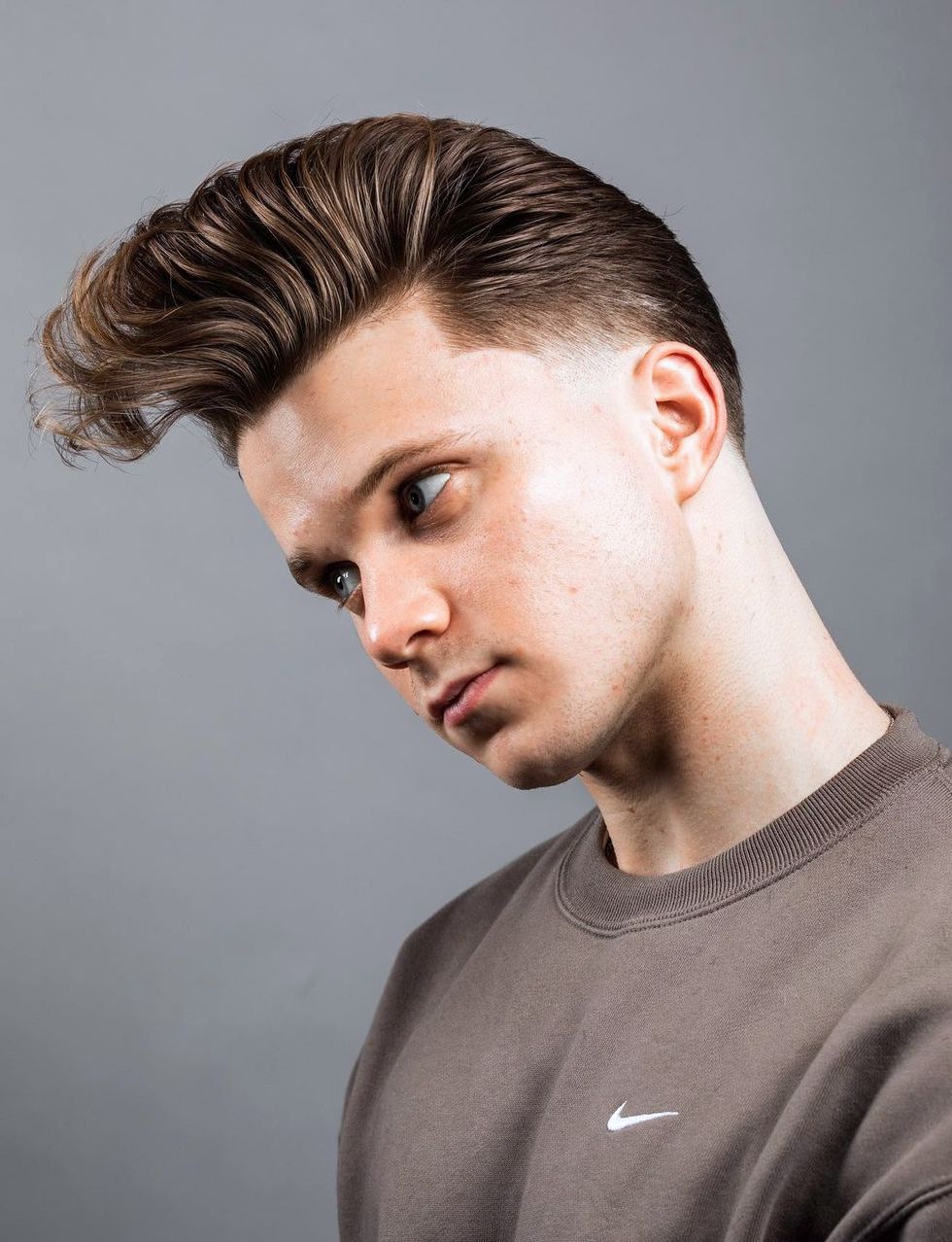 Coupe Pompadour Délavée Homme