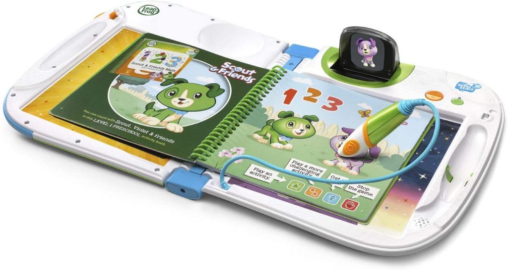 Leap Frog Leap Start modèle avec stylet représenté sur un livre