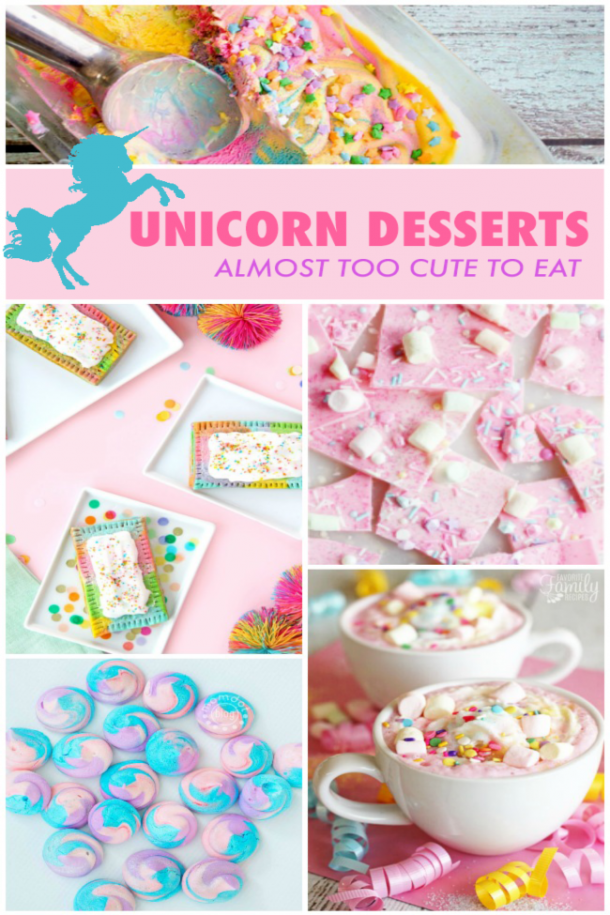 idées de fête d'anniversaire de licorne comme des friandises et des bonbons