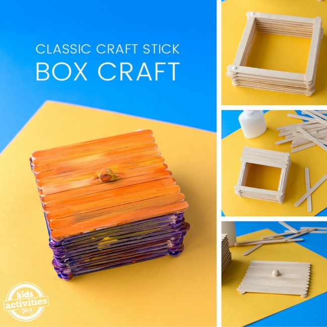 Boîte à bâtons d'artisanat classique Artisanat avec étapes et peinture - blog d'activités pour enfants