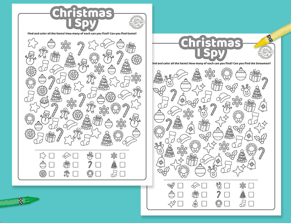 Noël imprimable gratuit que j'espionne et qui est super amusant